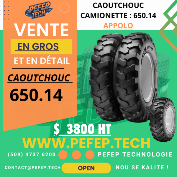 Caoutchouc appolo 650.14 : (Camionette )