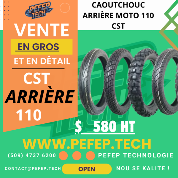 Caoutchouc arrière moto 110 CST