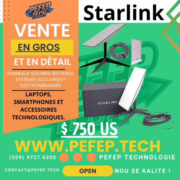 Starlink (équipements) $ 750 US